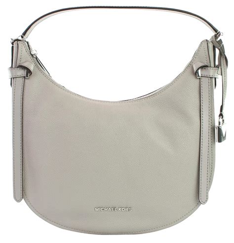 michael kors cassie crescent pearl grey|Michael Kors Hobo Shoulder Bag Pearl Grey Leather Medium .